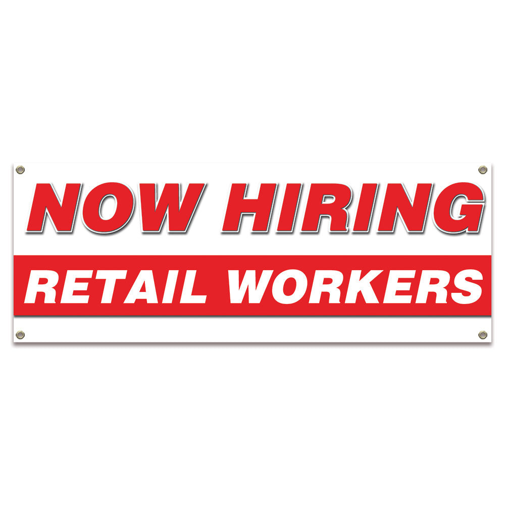 Now Hiring Retail Workers Banner