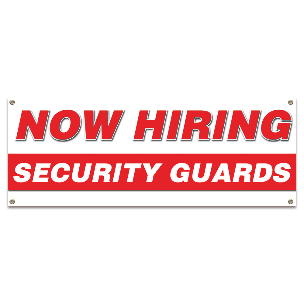 Now Hiring Security Guards Banner