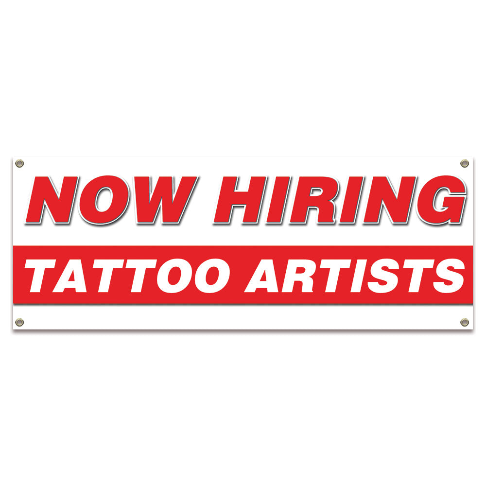 Now Hiring Tattoo Artists Banner