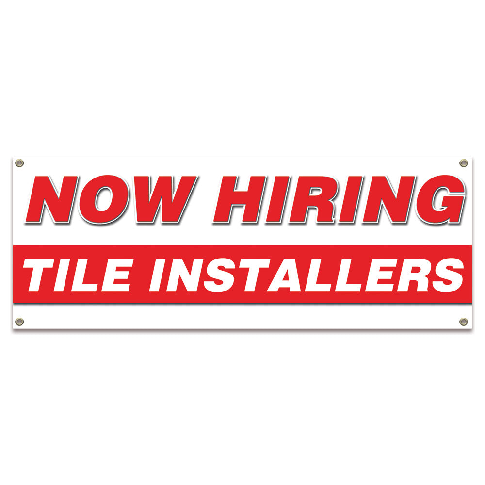 Now Hiring Tile Installers Banner