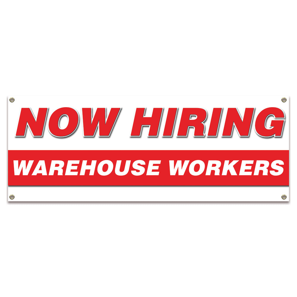 Now Hiring Warehouse Workers Banner