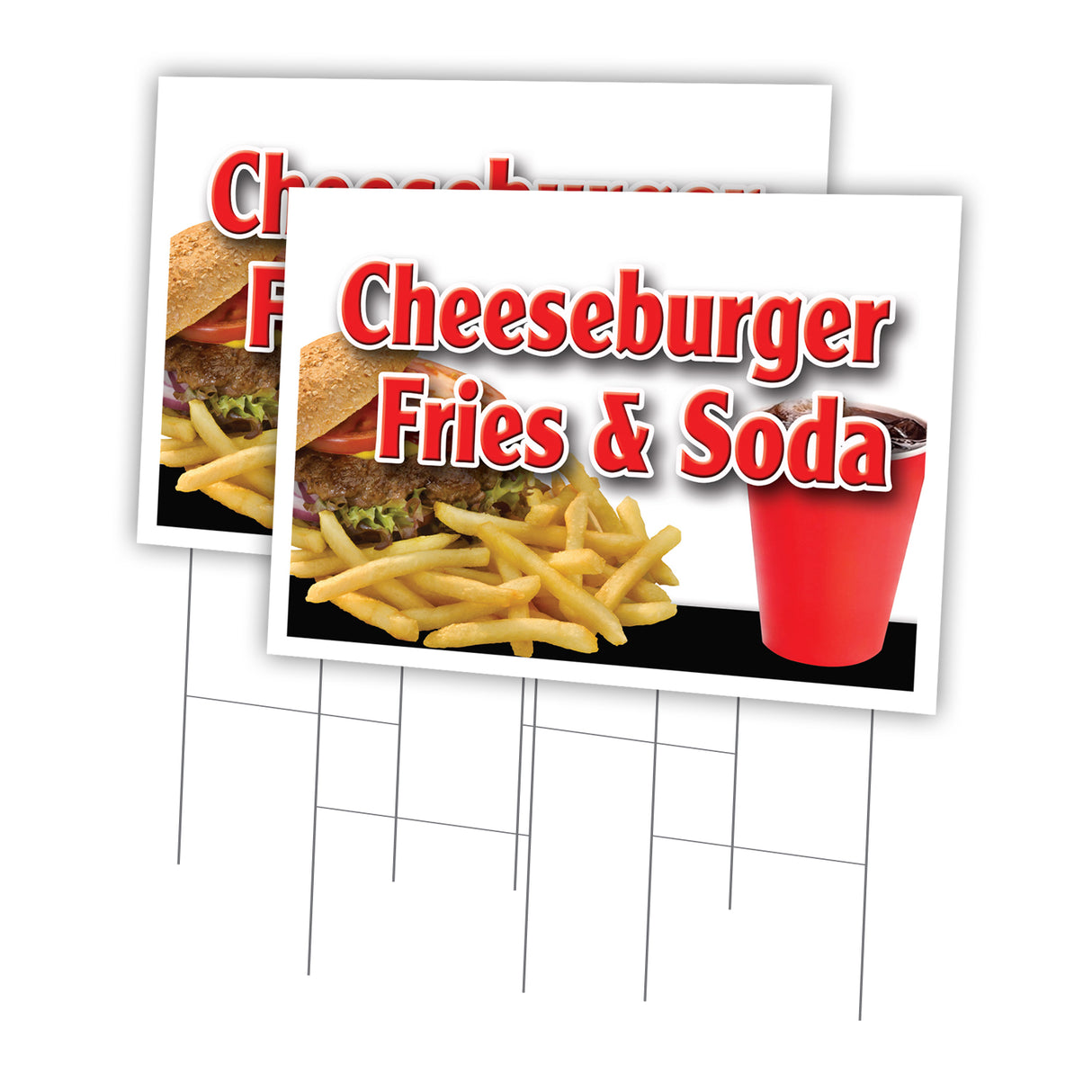 CHEESEBURGER FRIES SODA