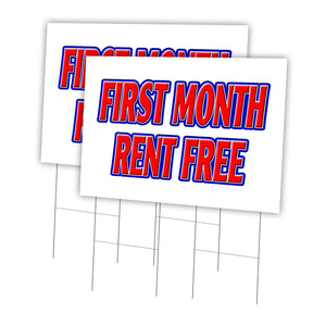 FIRST MONTH RENT FREE