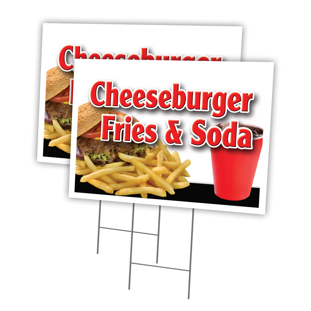 CHEESEBURGER FRIES SODA