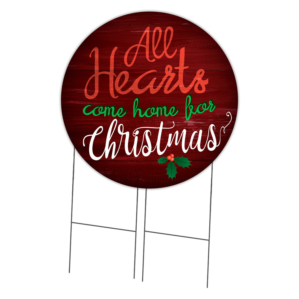 All Hearts Come Home For Christmas Corrugated Circle