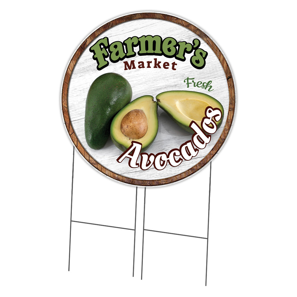 Farmer's Market Avocados Circle