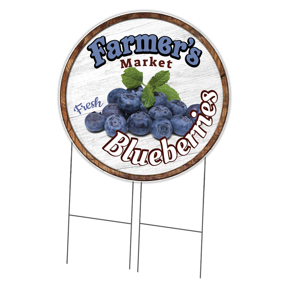 Farmer's Market Blueberries Circle