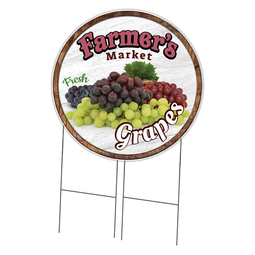Farmer's Market Grapes Circle