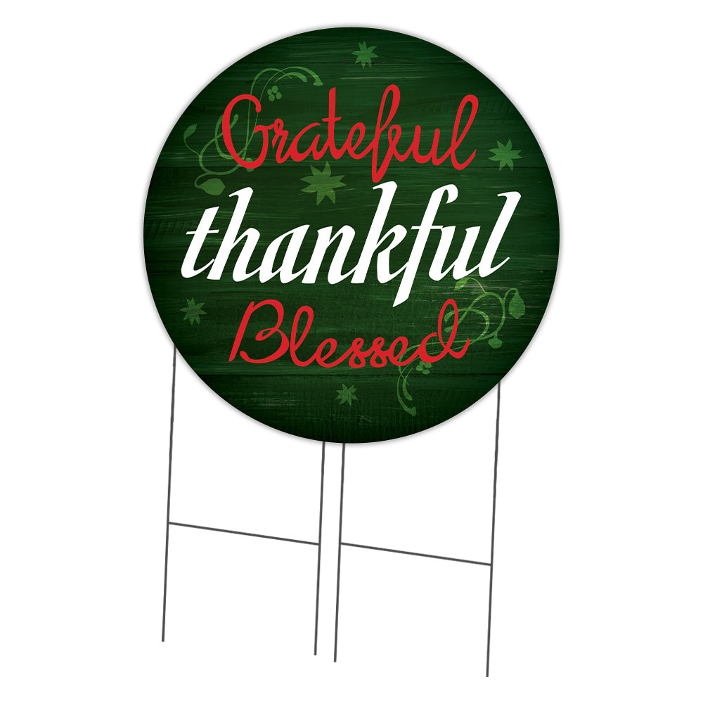 Grateful Thankful Blessed Circle