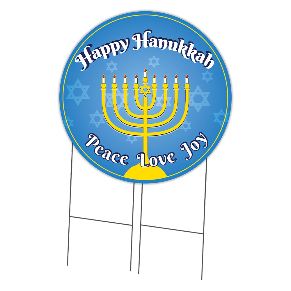 Happy Hanukkah Circle