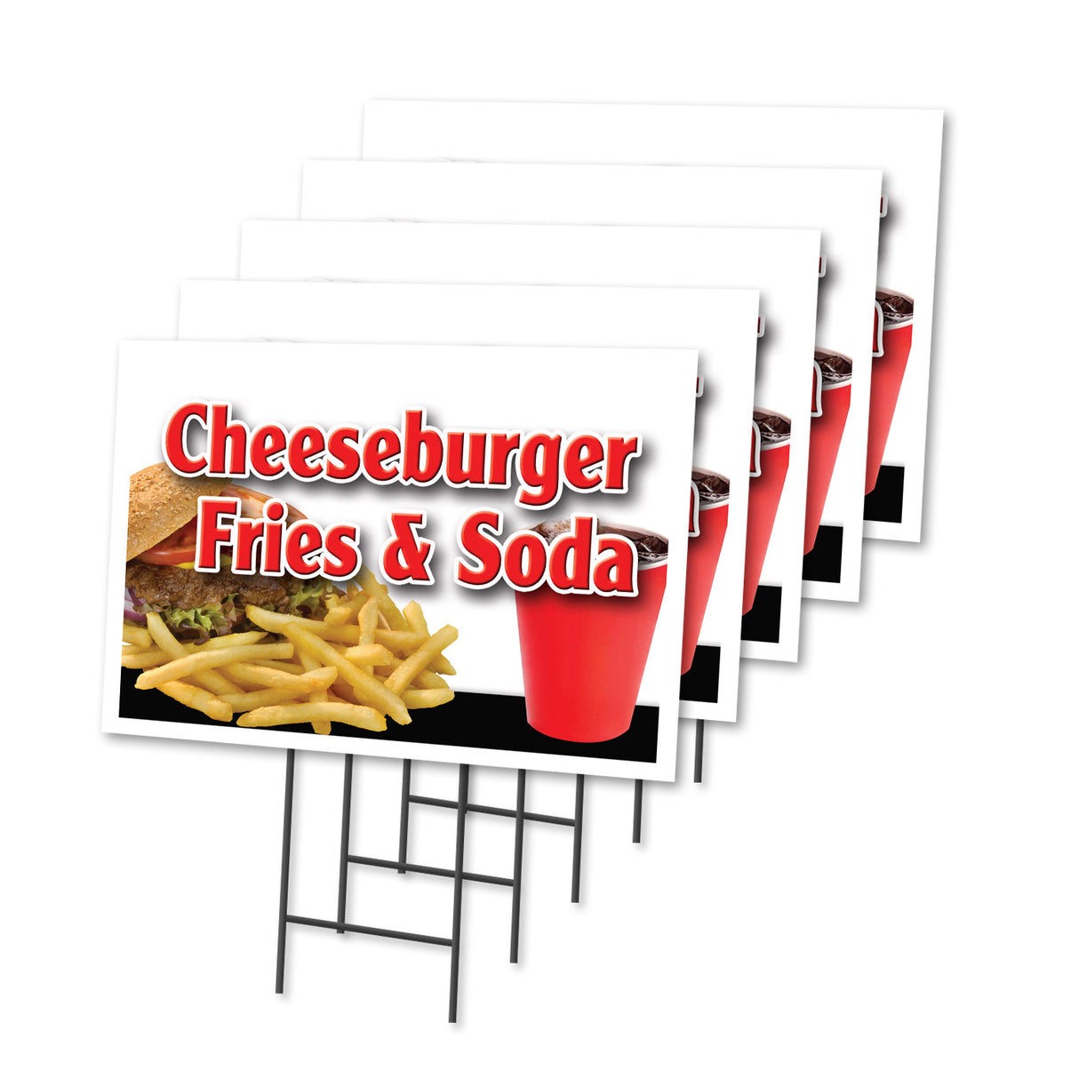 CHEESEBURGER FRIES SODA