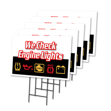 WE CHECK ENGINE LIGHTS