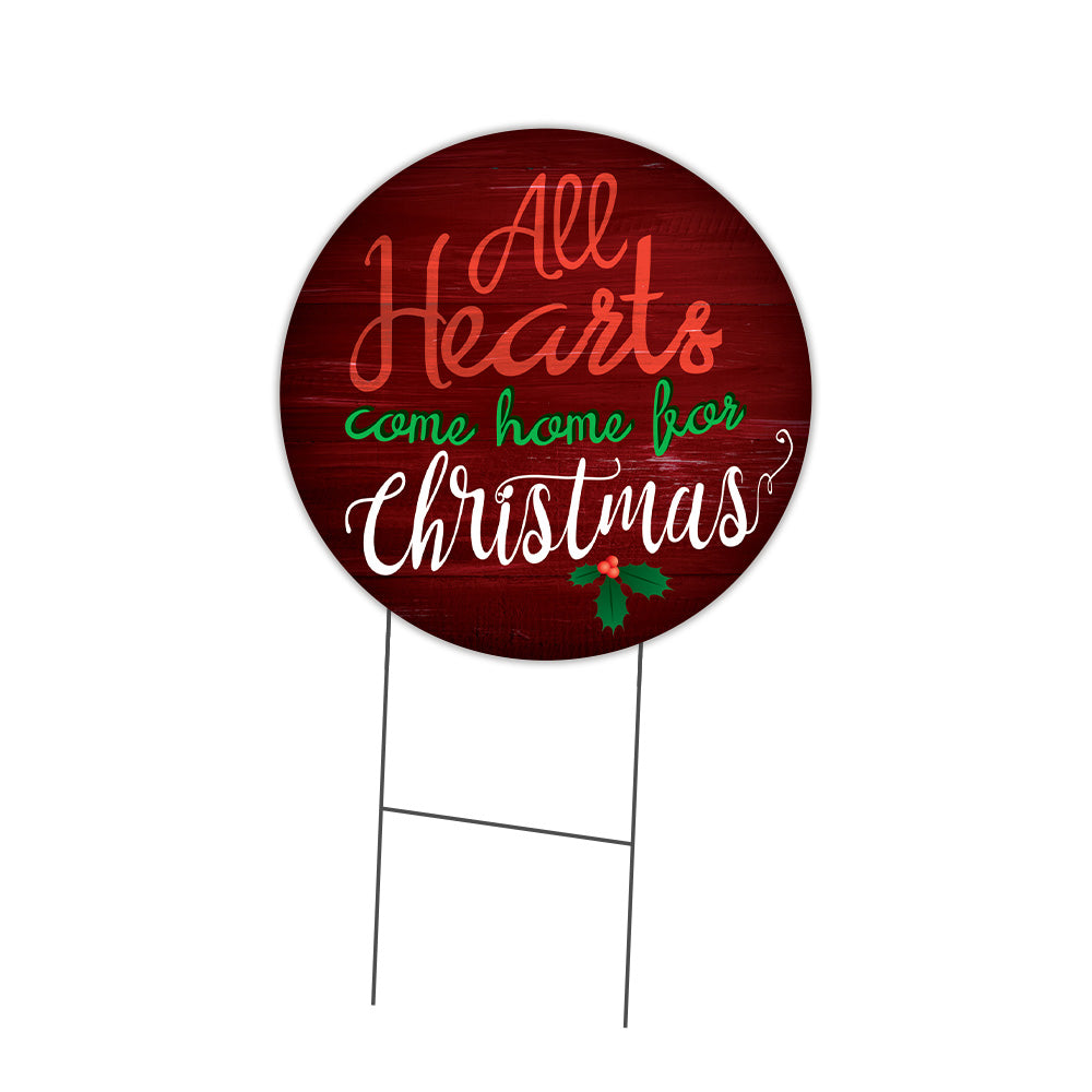 All Hearts Come Home For Christmas Corrugated Circle