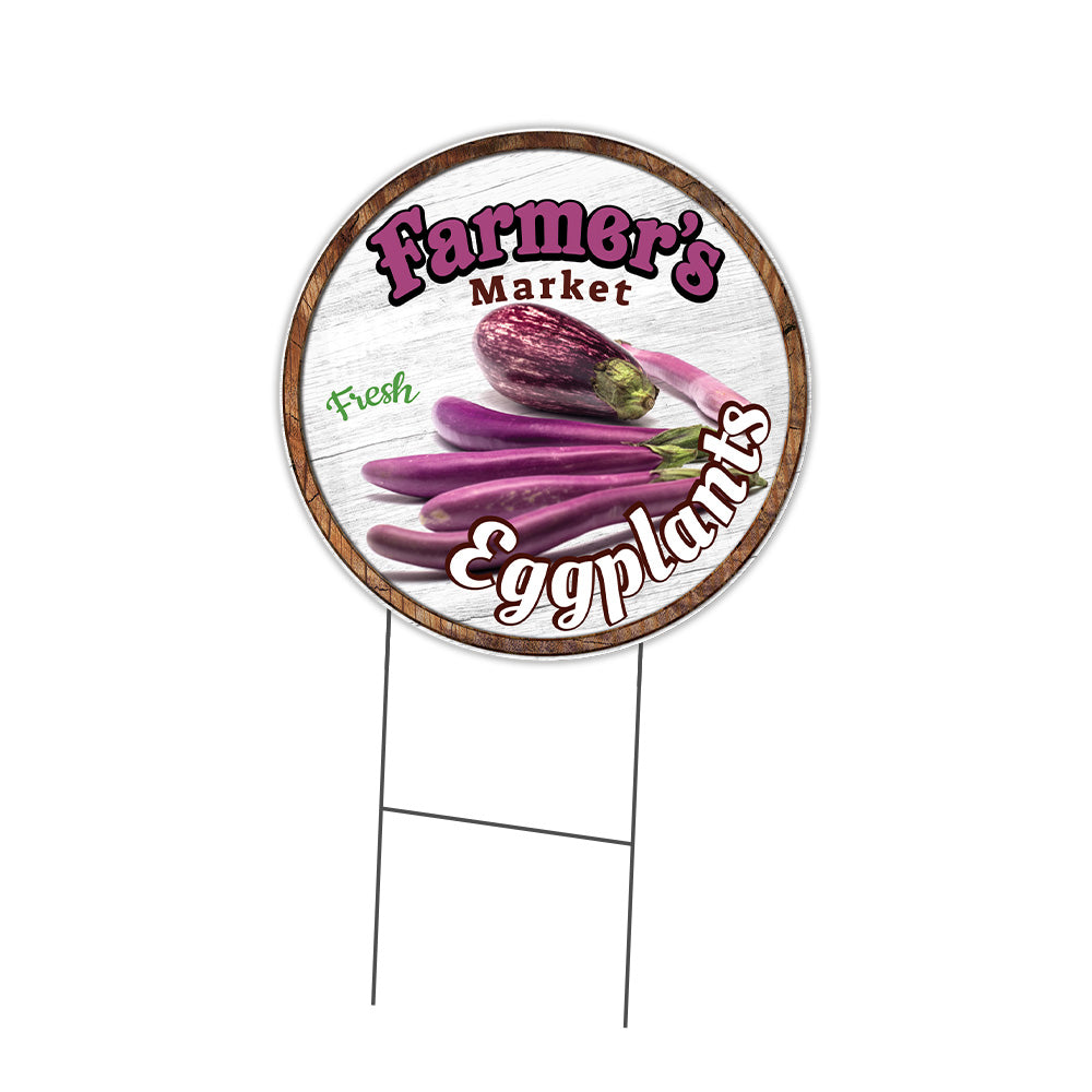 Farmer's Market Eggplants Circle