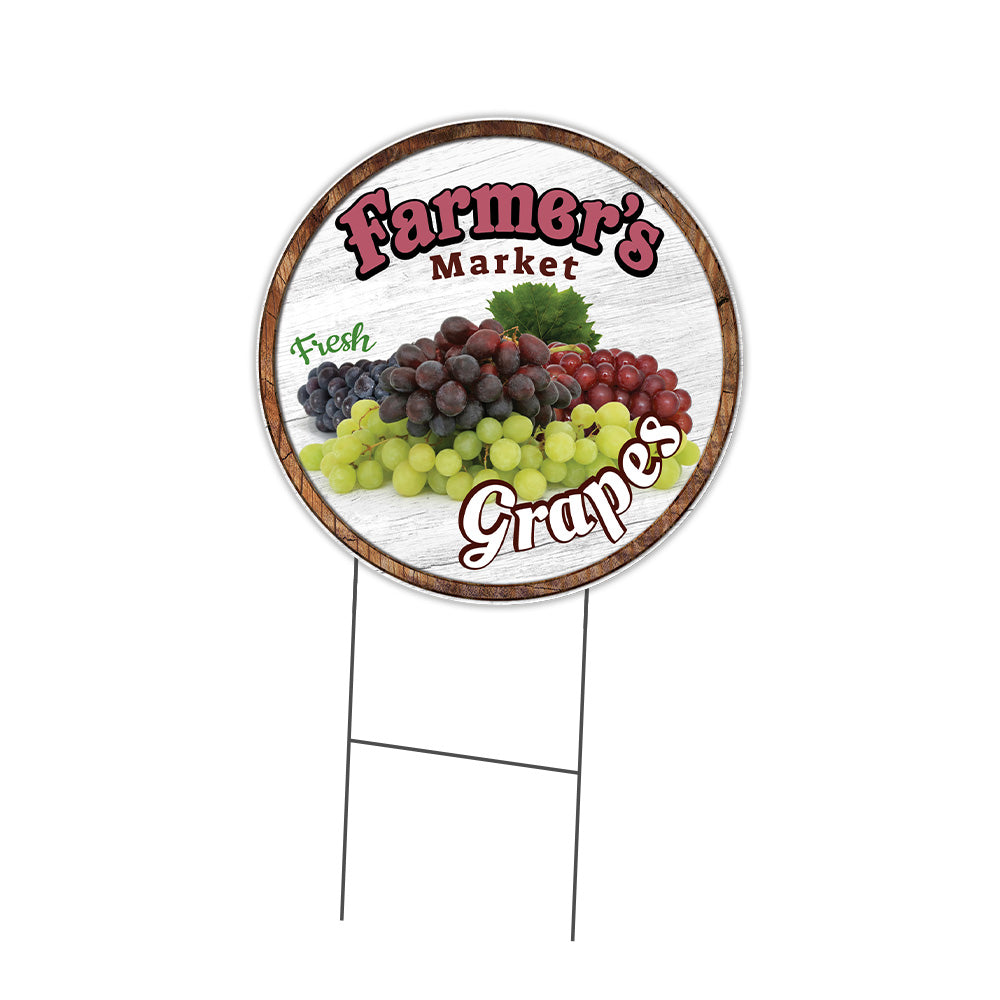 Farmer's Market Grapes Circle