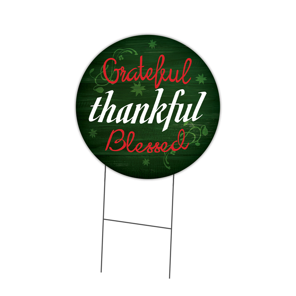 Grateful Thankful Blessed Circle