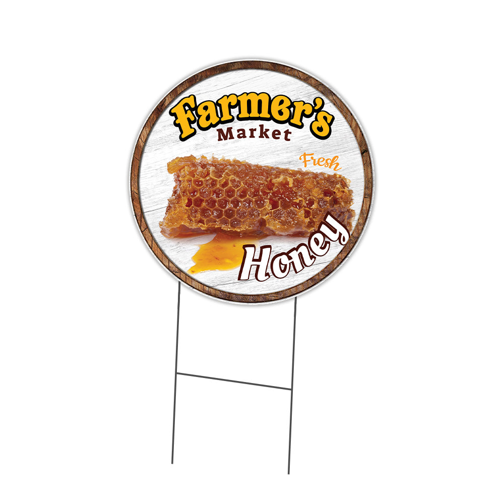 Farmer's Market Honey For Sale Circle