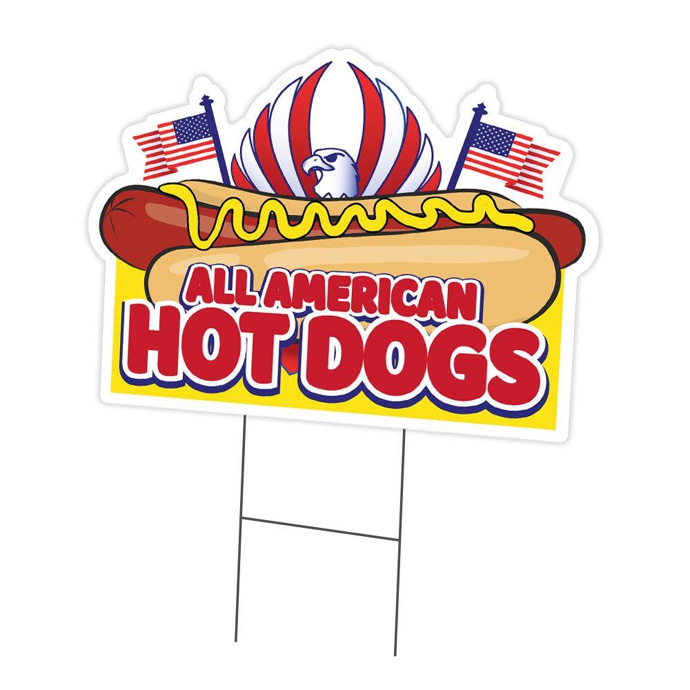 All American Hot Dogs Die Cut