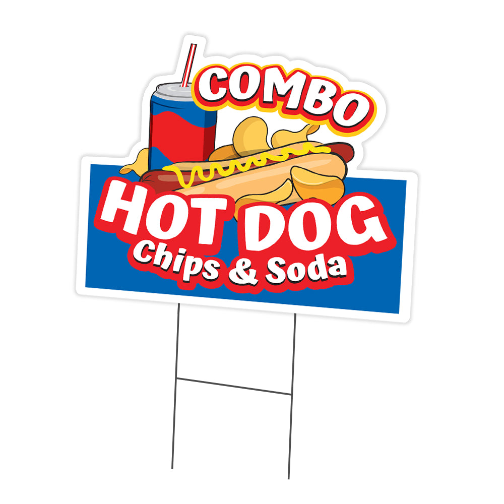 Hot Dogs Chips And Soda Combo Die Cut