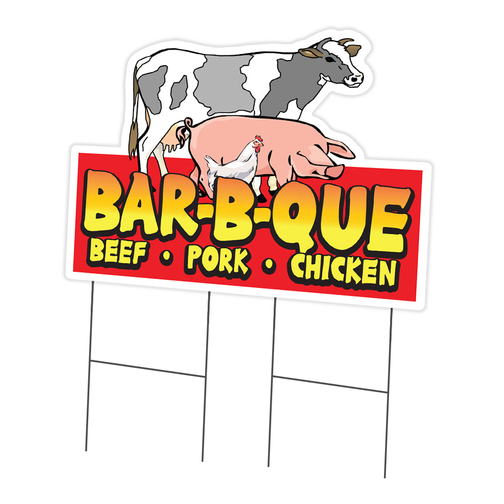 Bar-B-Que Beef Pork Chicken Die Cut