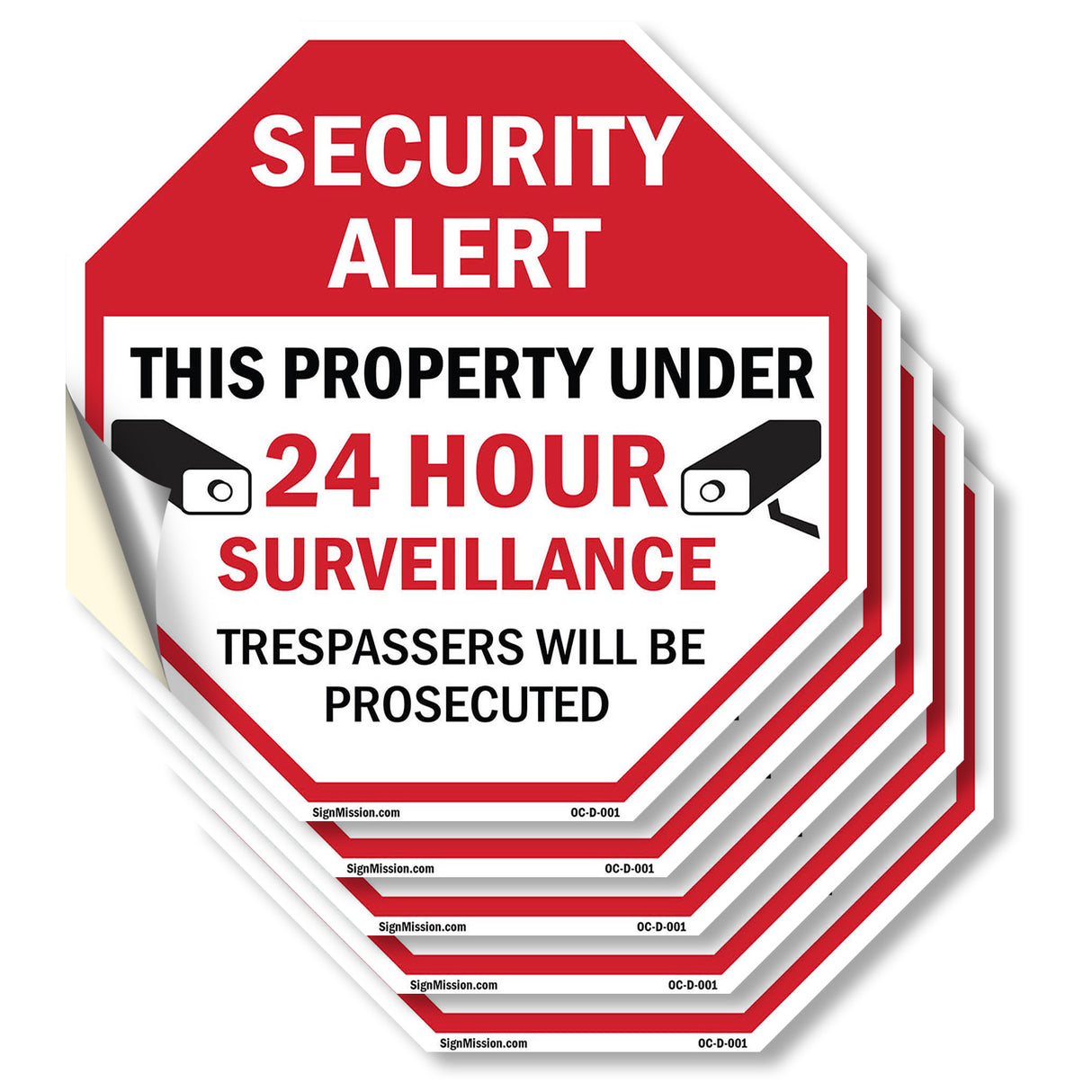 Security Alert This Property Under 24 Hour Surveillance Trespassers Will Be Prosecuted