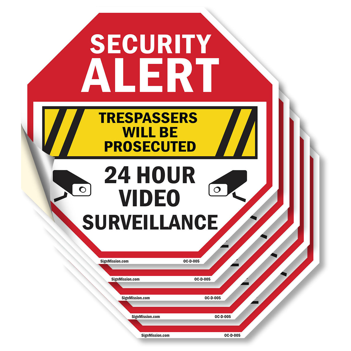Security Alert Trespassers Will Be Prosecuted 24 Hour Video Surveillance
