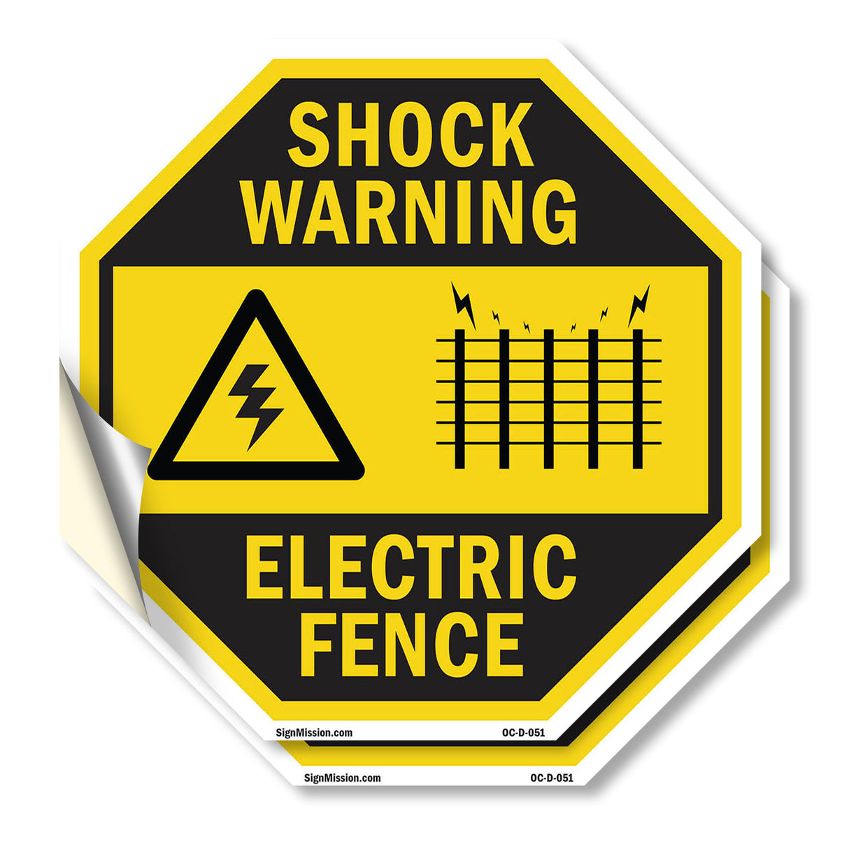 Shock Warning Electric Fence