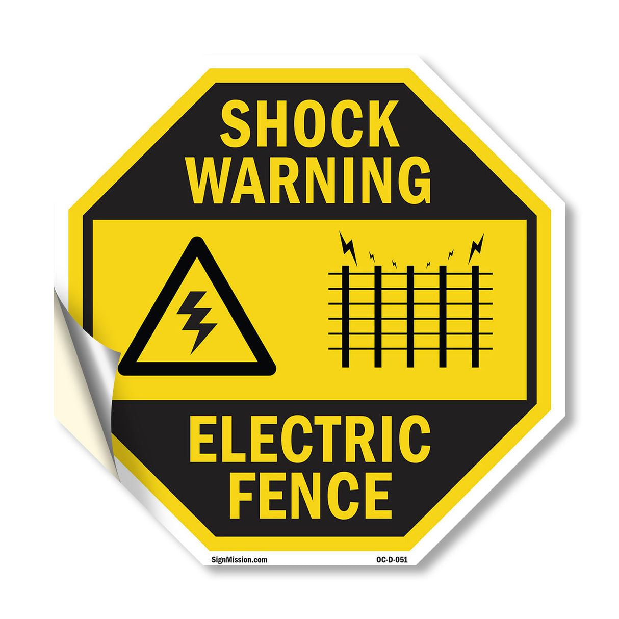 Shock Warning Electric Fence