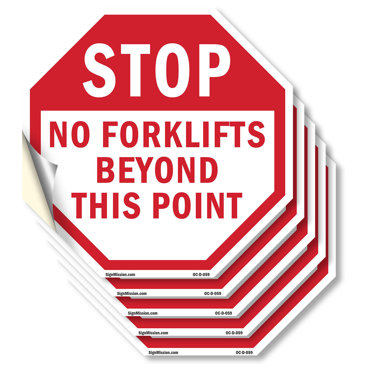 Stop No Forklifts Beyond This Point