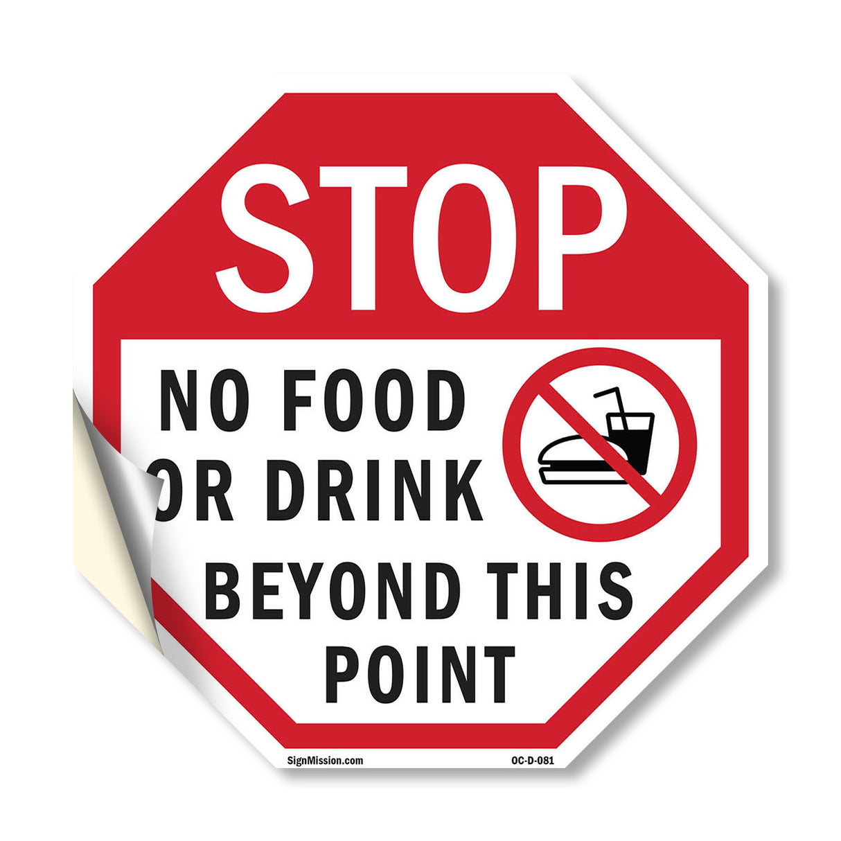 Stop No Food or Drink Beyond This Point
