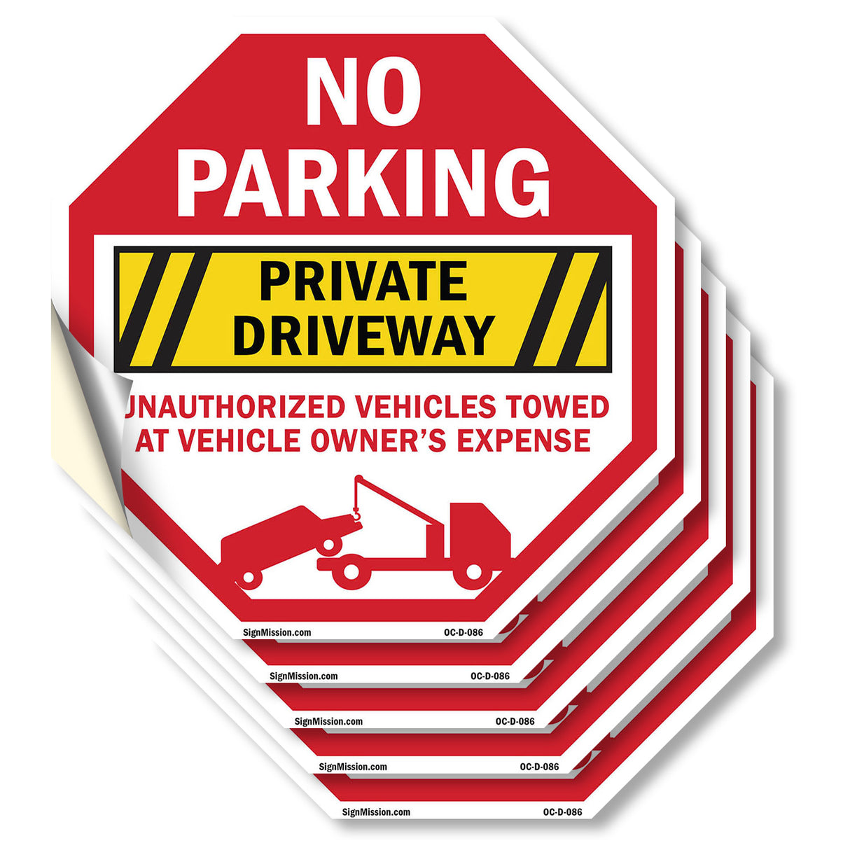 No Parking Private Driveway Unauthorized Vehicles Towed at Vehicle Owner's Expense