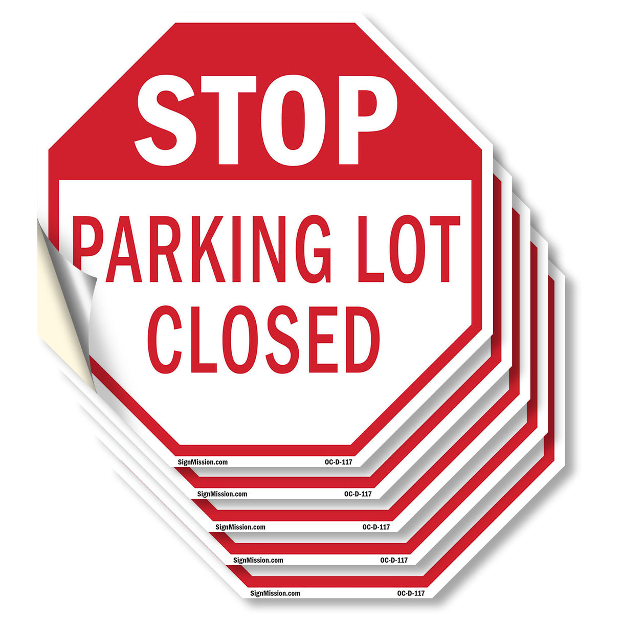 Stop Parking Lot Closed