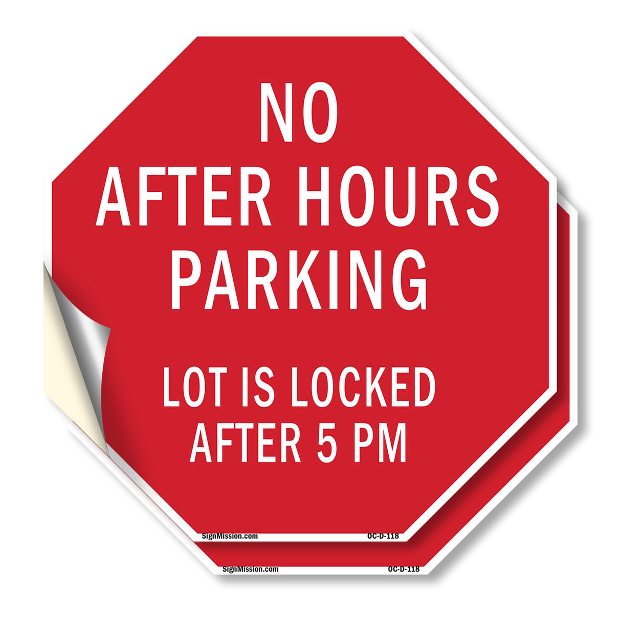 No After Hours Parking Lot Is Locked After 5 Pm