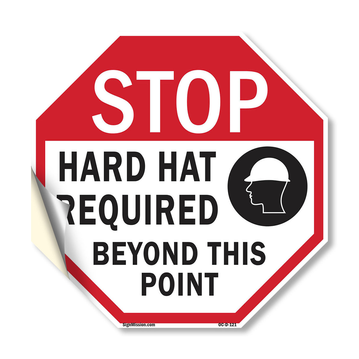 Stop Hard Hat Required Beyond This Point