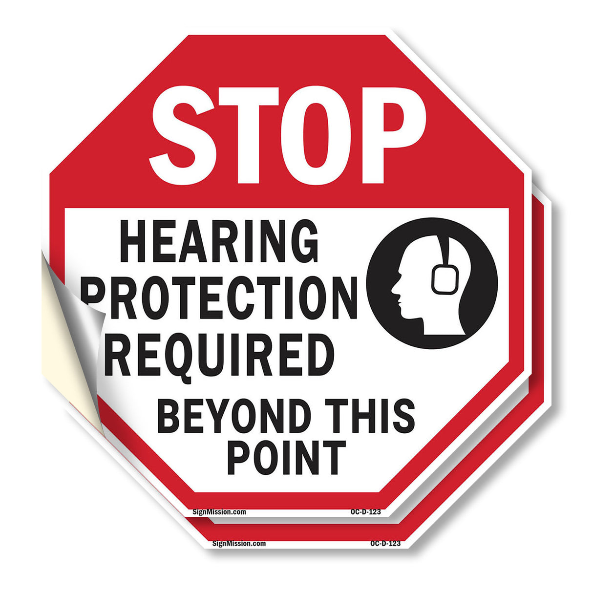 Stop Hearing Protection Required Beyond This Point