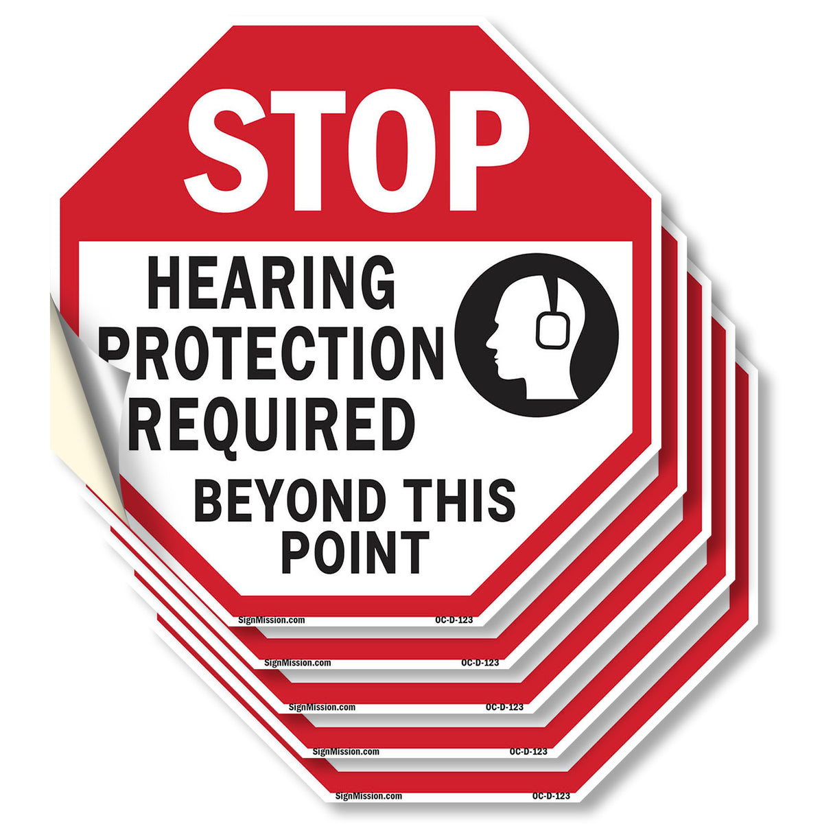 Stop Hearing Protection Required Beyond This Point