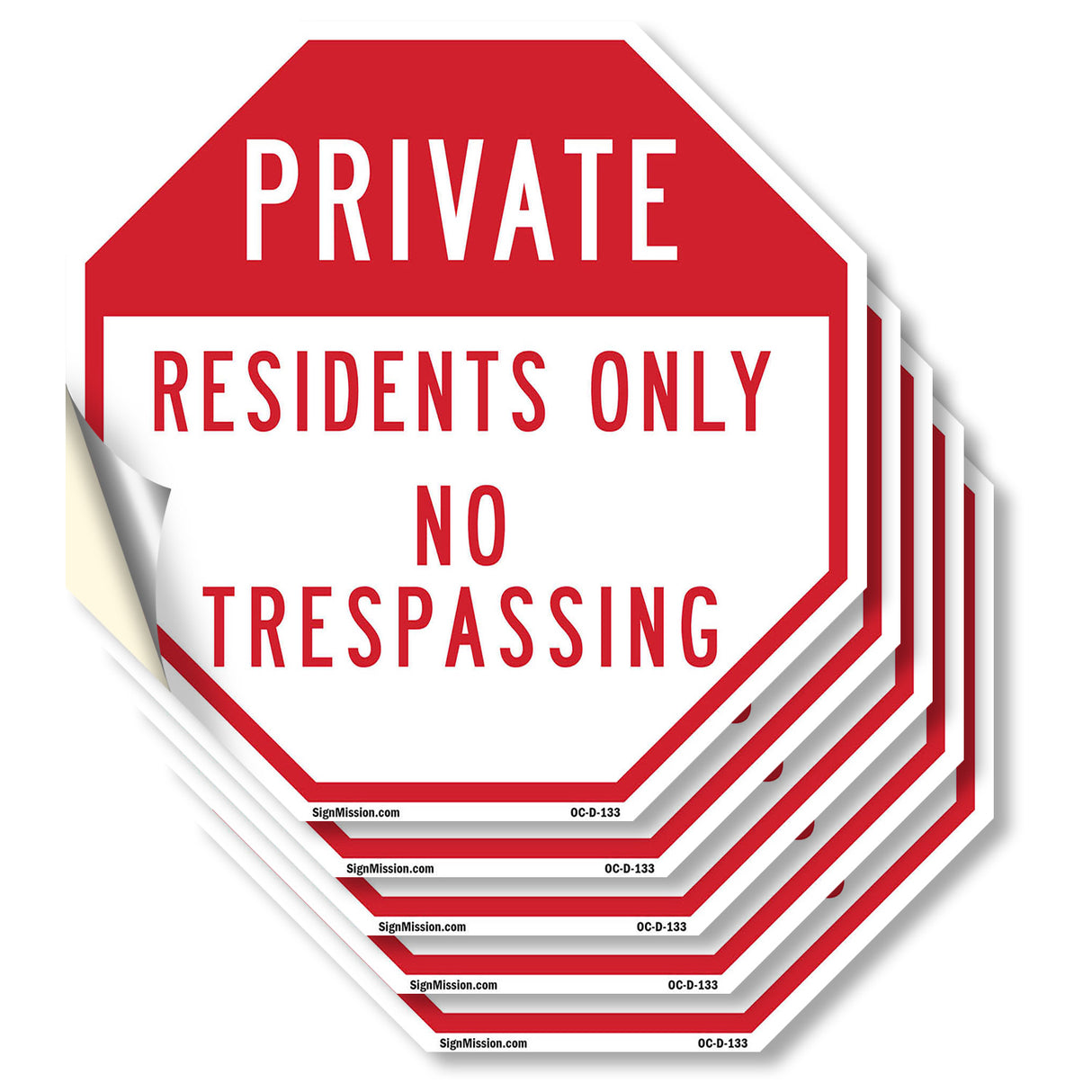 Private Residents Only No Trespassing