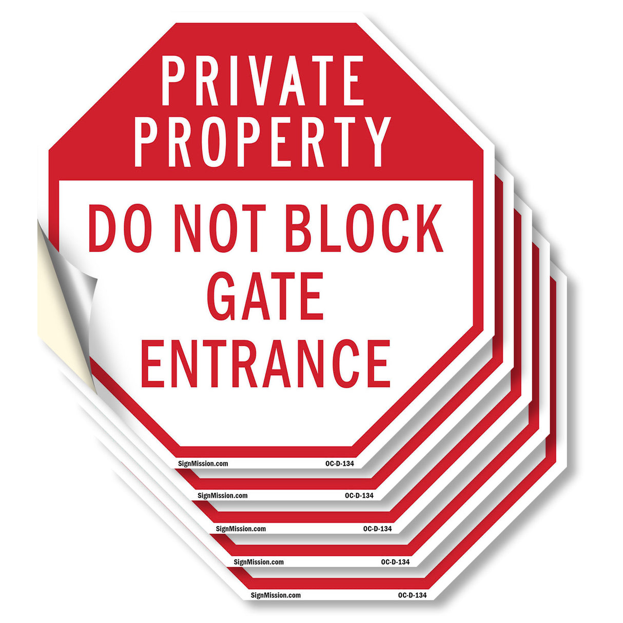 Private Property Do Not Block Gate Entrance