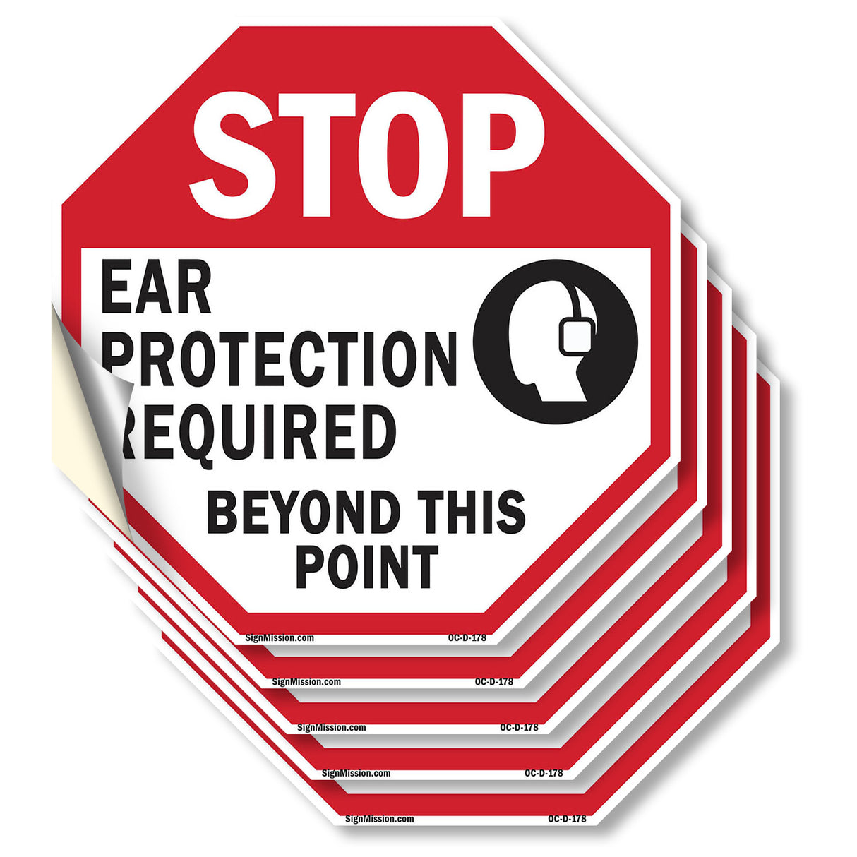 Stop Ear Protection Required Beyond This Point