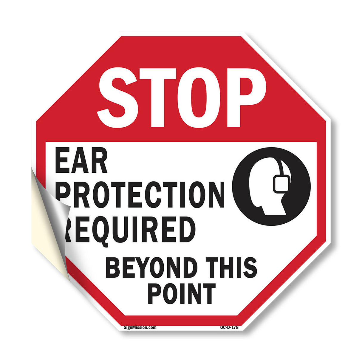 Stop Ear Protection Required Beyond This Point