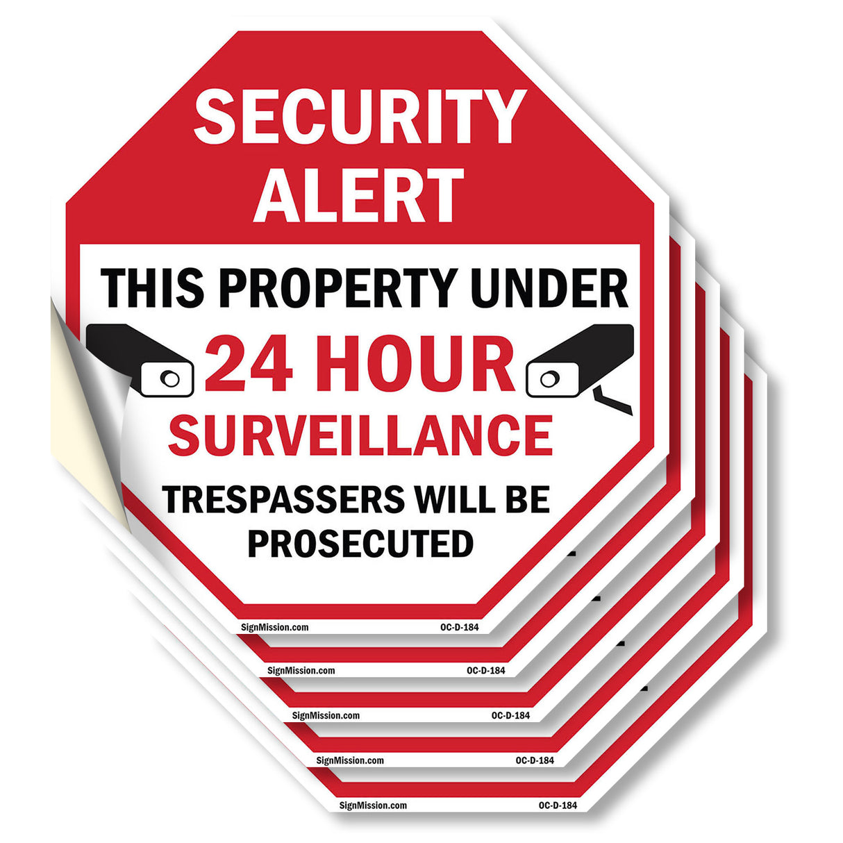 Security Alert This Property Under 24 Hour Surveillance Trespassers Will Be Prosecuted
