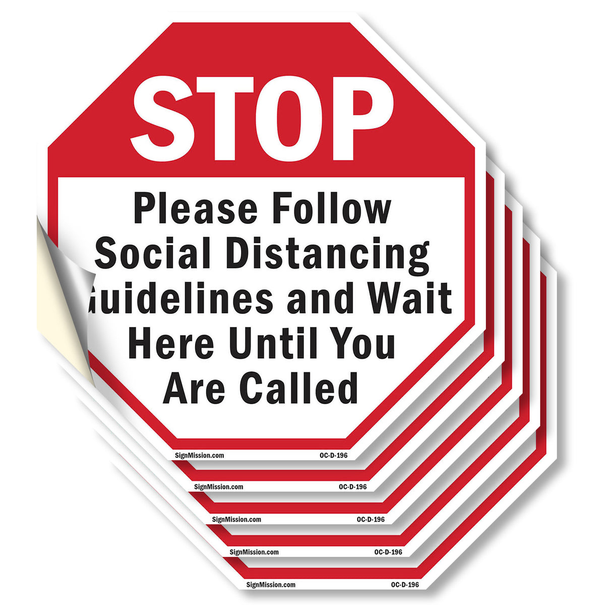 Stop Please Follow Social Distancing Guidelines and Wait Here Until You Are Called