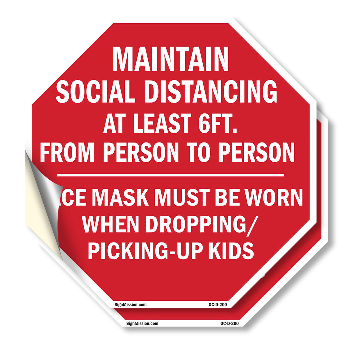 Maintain Social Distancing At Least 6ft. From Person to Person Face Mask Must Be Worn When Dropping/ Picking-up Kids