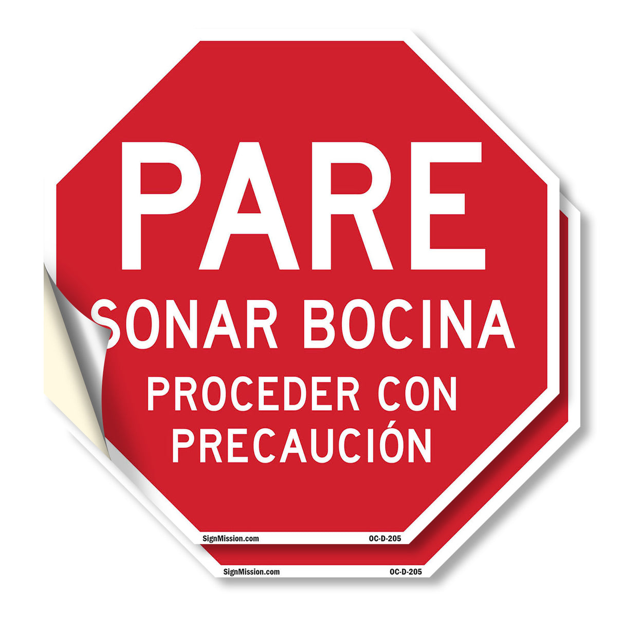 Pare Sonar Bocina Proceder Con Precaución