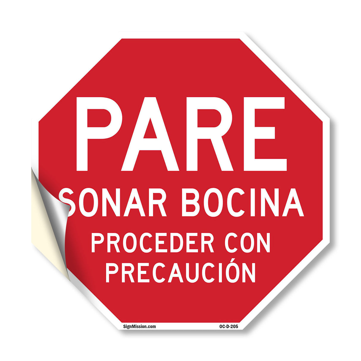 Pare Sonar Bocina Proceder Con Precaución