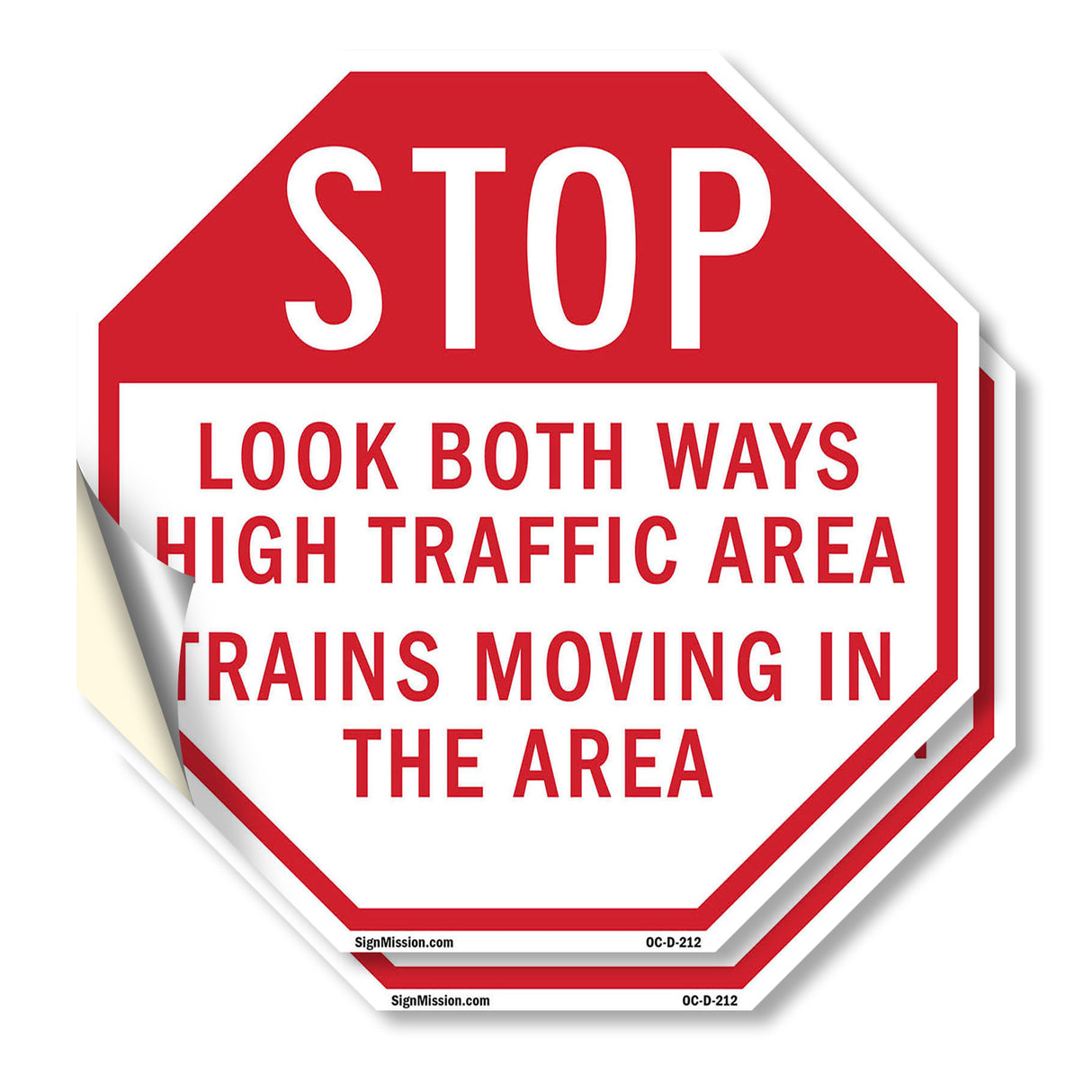 Stop Look Both Ways High Traffic Area Trains Moving in The Area