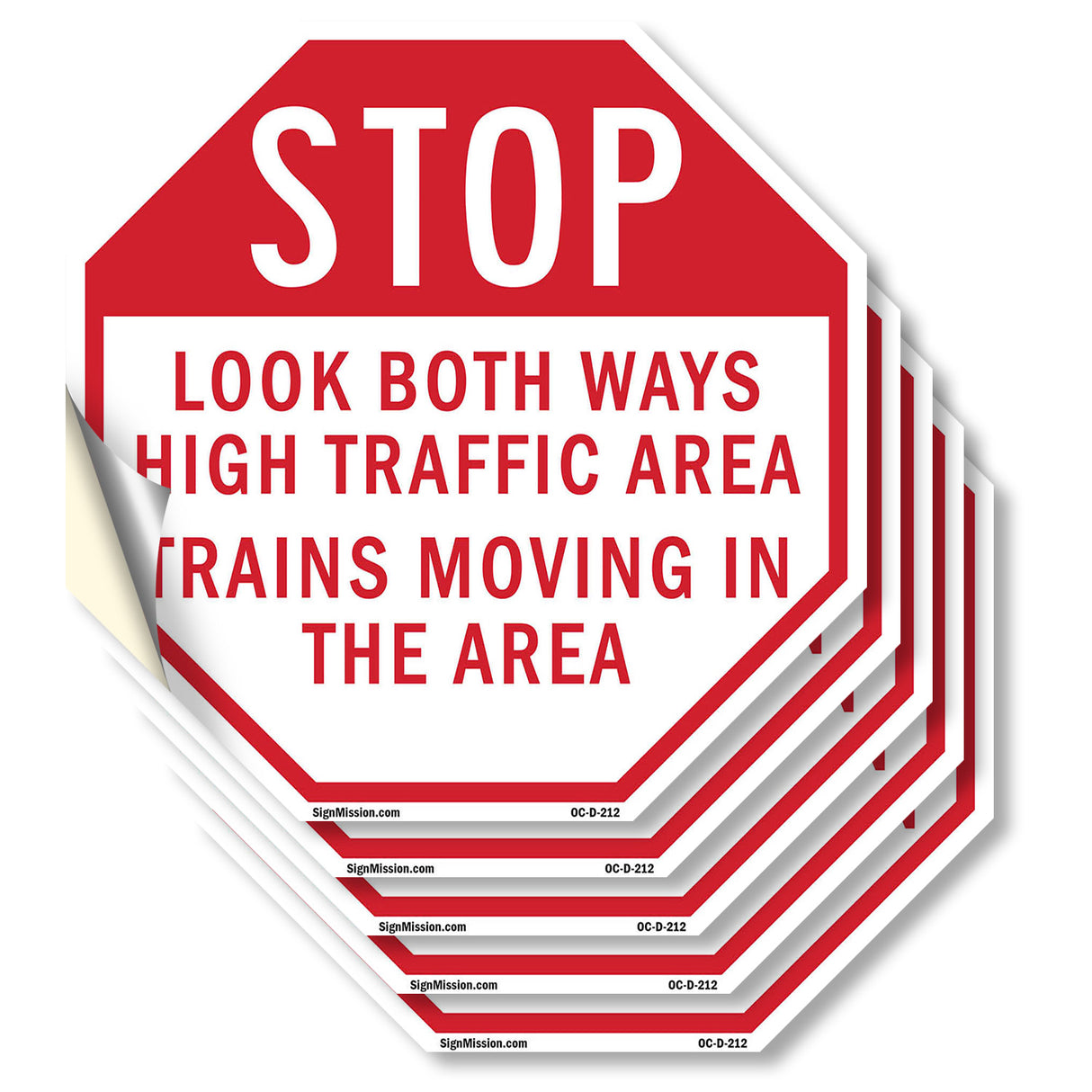 Stop Look Both Ways High Traffic Area Trains Moving in The Area