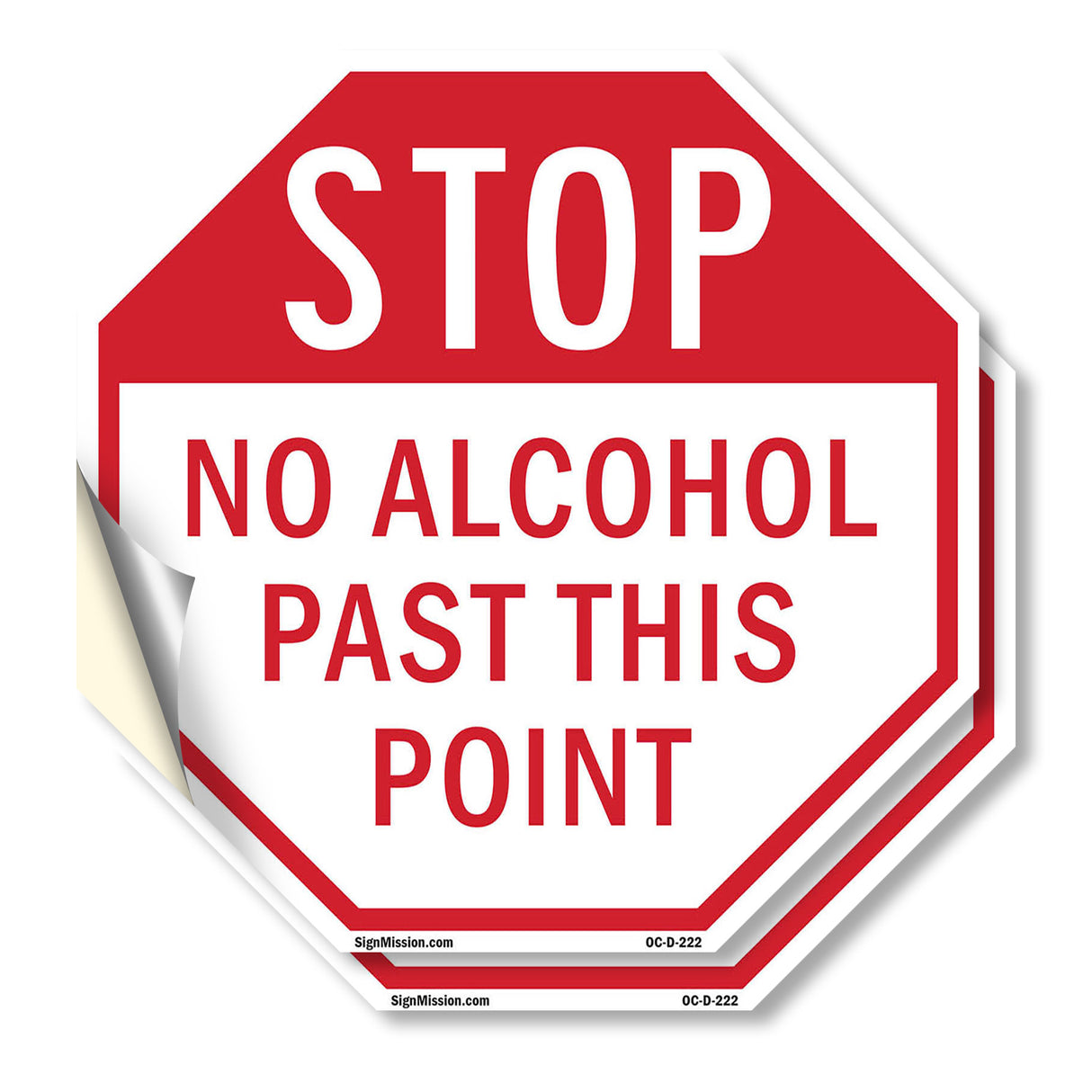 Stop No Alcohol Past This Point