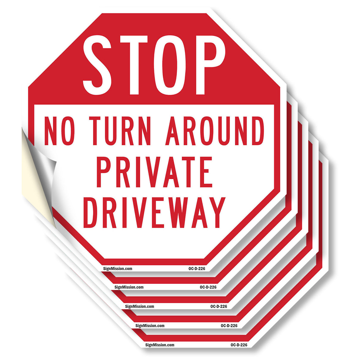 Stop No Turn Around Private Driveway
