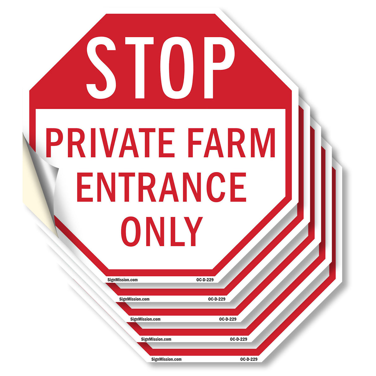 Stop Private Farm Entrance Only